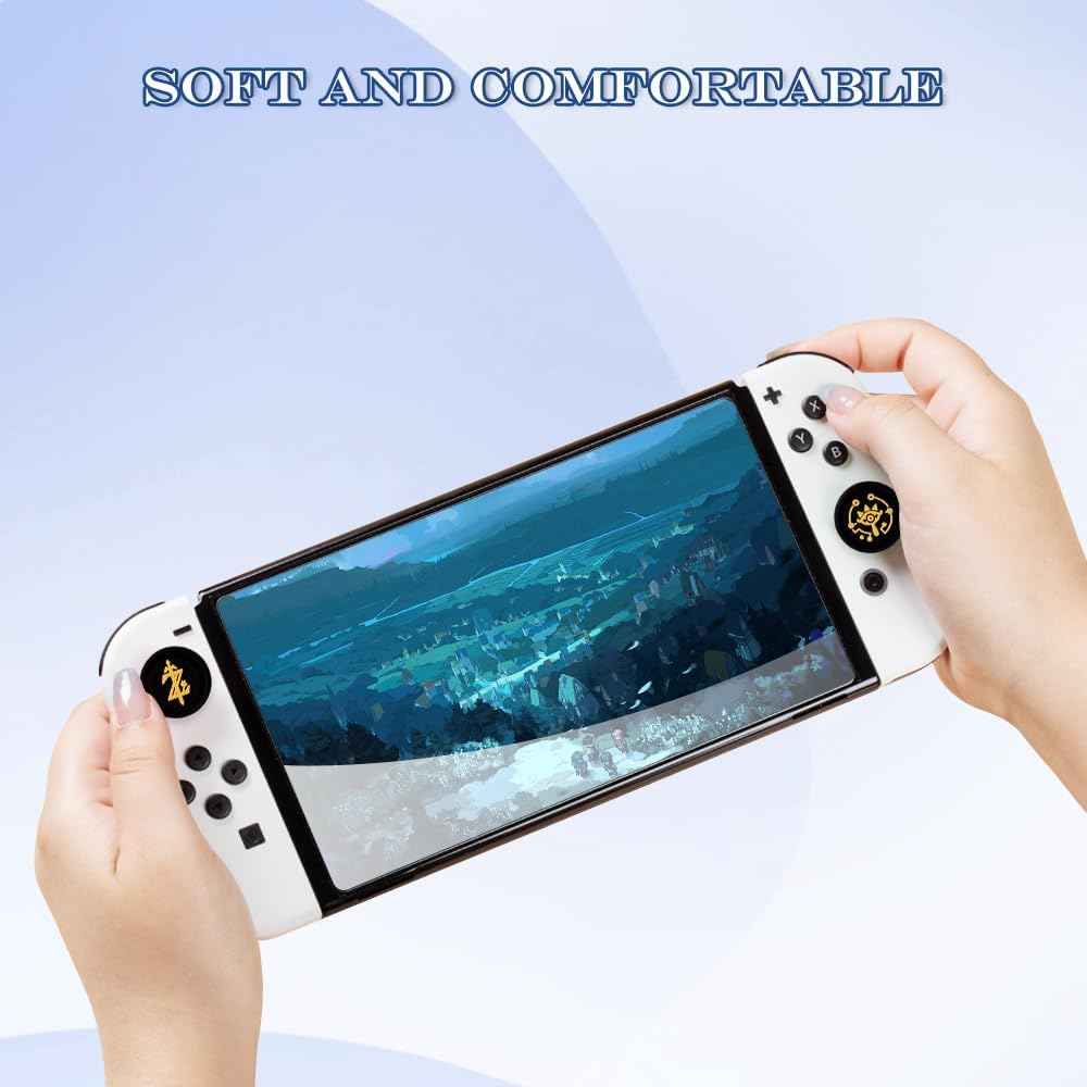 Switch Thumb Grips – Anti Slip Silicone Joystick Caps for Nintendo Switch Lite OLED Controllers