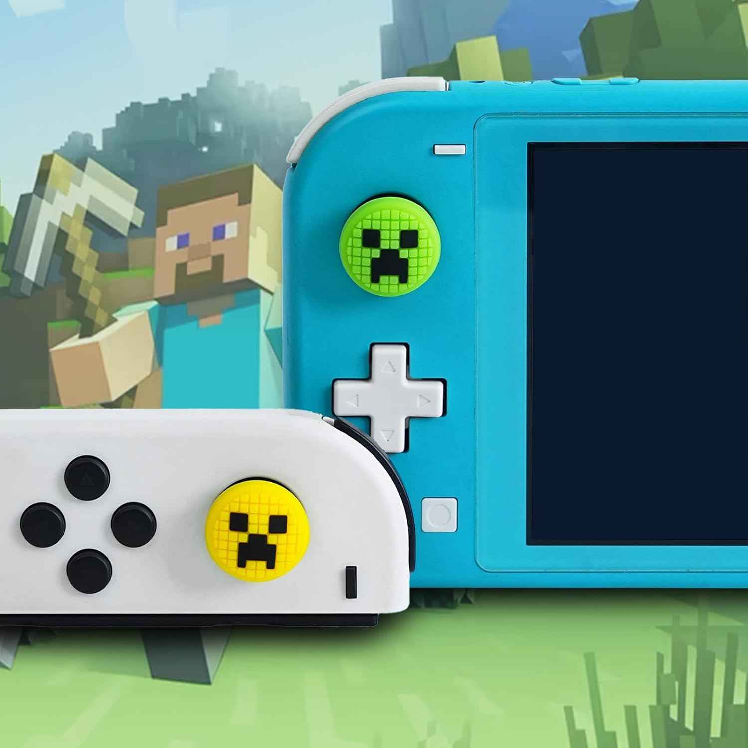 Switch Thumb Grips – Soft Silicone Joystick Caps for Switch Lite & Joy-Con, Kawaii Green