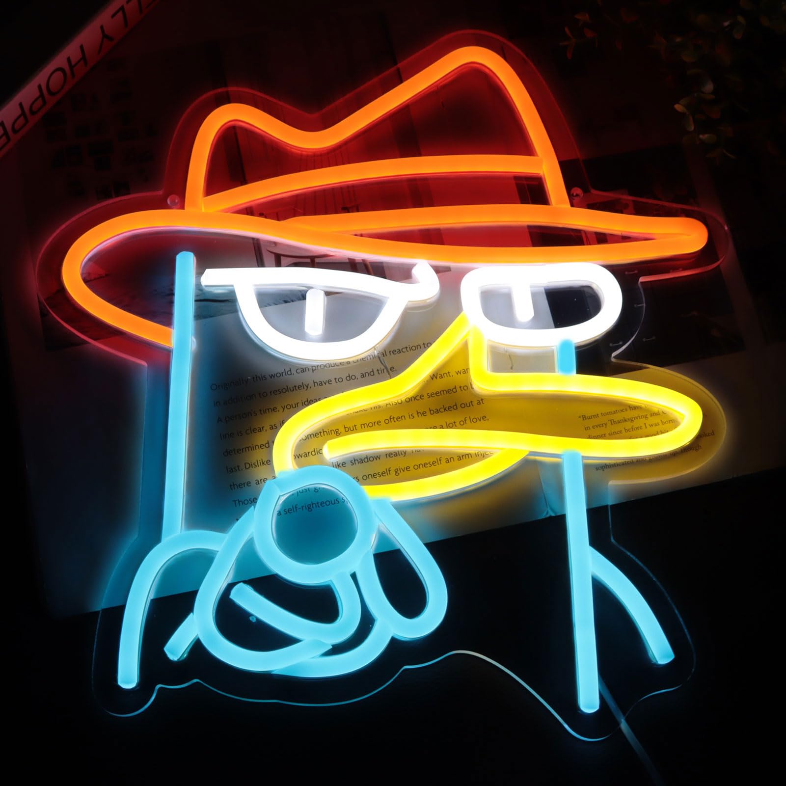 Skull Neon Sign – Yellow LED Neon Lights for Game Room Decor & Man Cave Lighting