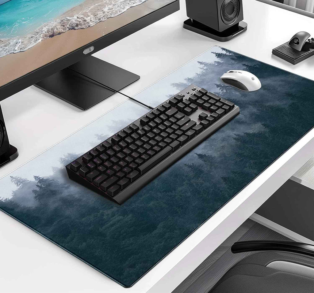 Extended Gaming Mouse Pad - Large Waterproof Non-Slip Desk Mat with Stitched Edges