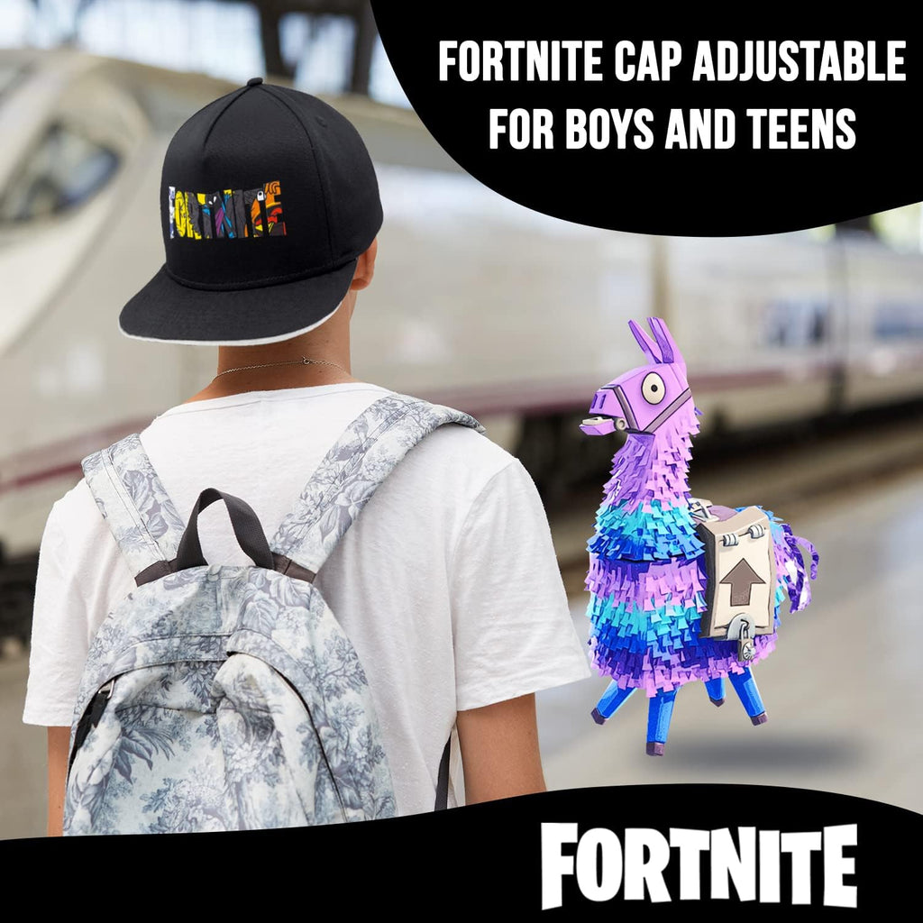 Fortnite Baseball Cap – Boys Fitted Hat With Flatbrim Cotton Design