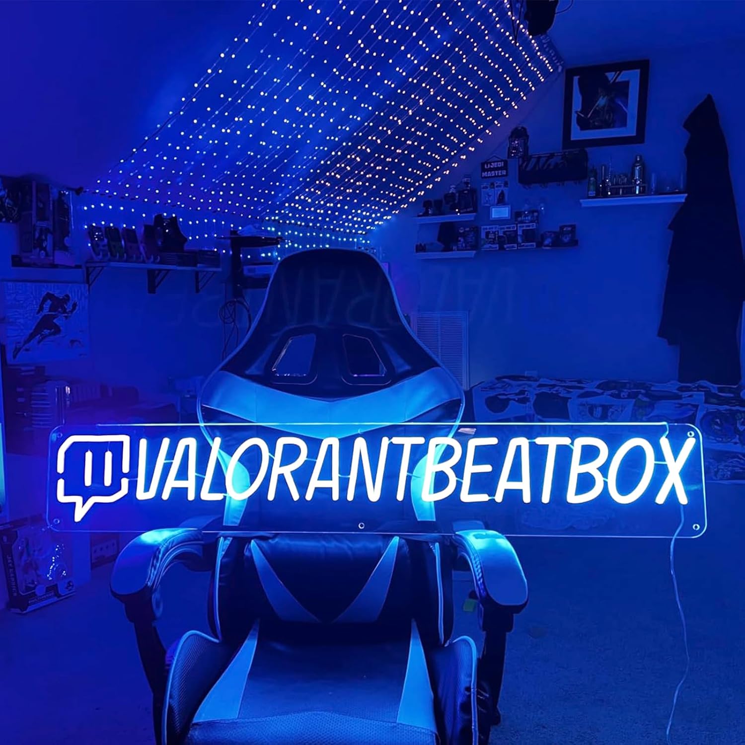 Custom Gamer Tag LED Sign - Personalized Neon Wall Art for Twitch & YouTube