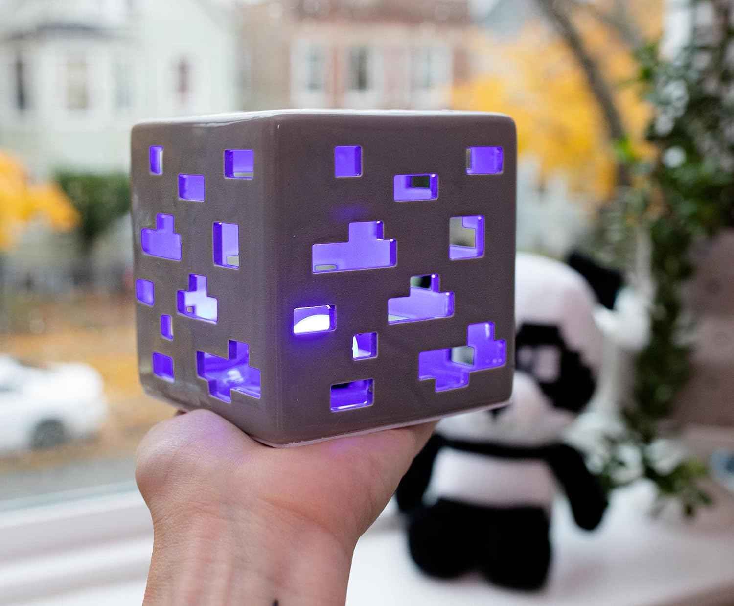 Minecraft Ore Block Lamp – Ceramic Color Changing Light | USB Powered Desk Lamp