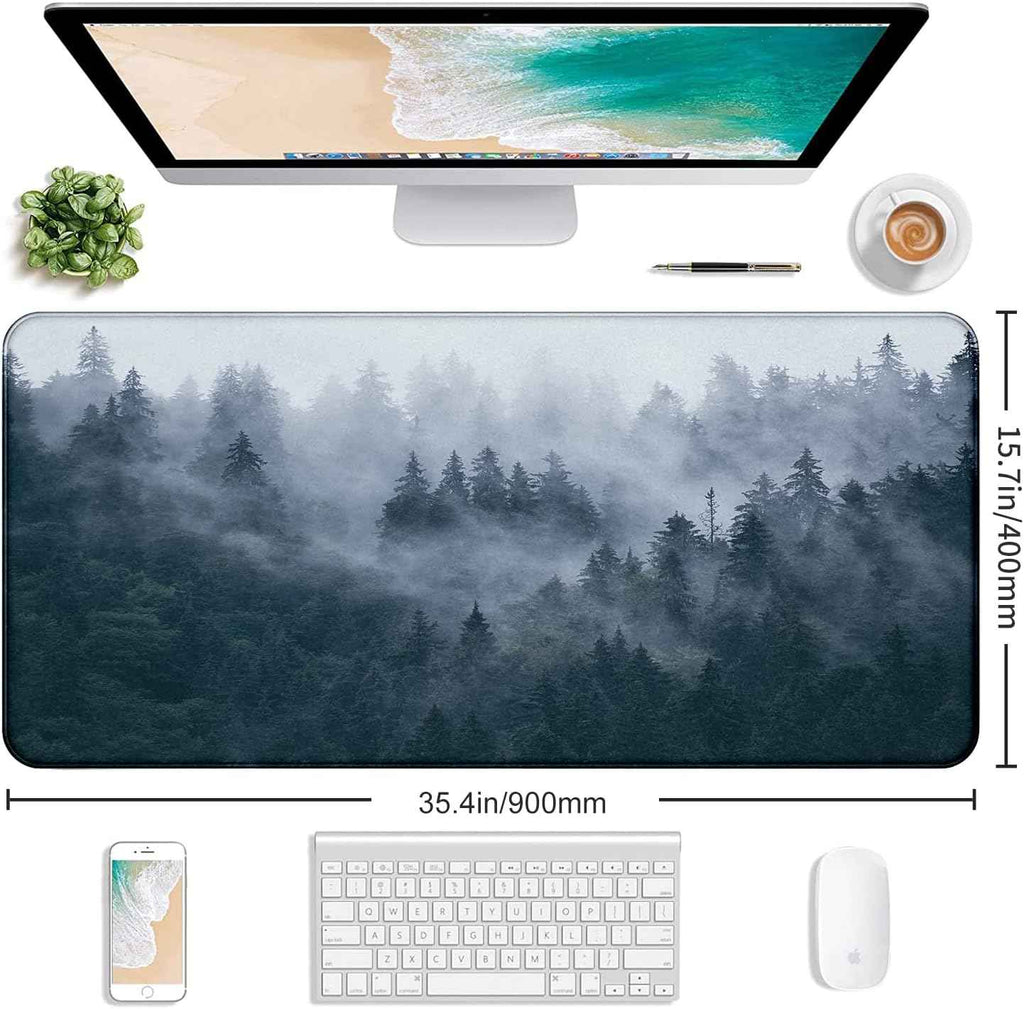 Extended Gaming Mouse Pad - Large Waterproof Non-Slip Desk Mat with Stitched Edges