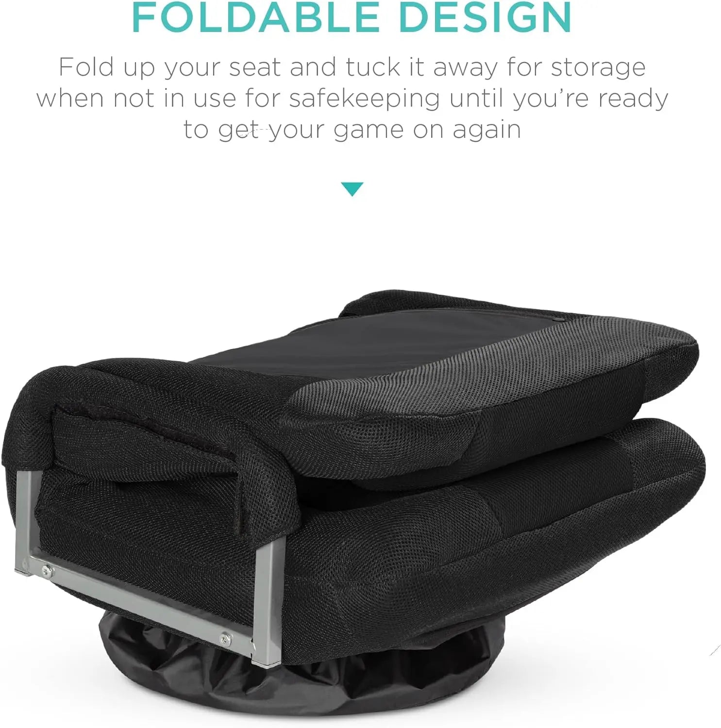 Best Choice Products Swivel Gaming Chair 360 Degree Multipurpose Floor Chair Rocker for TV, Reading, Playing Video Games w/Lumbar Support, Armrest Handles, Adjustable Backrest - Black/Red