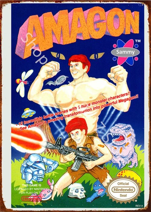 80s Retro Classic Game Poster Metal