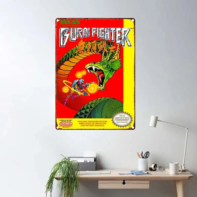 80s Retro Classic Game Poster Metal