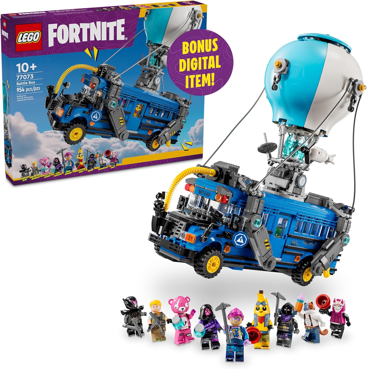 LEGO Fortnite Battle Bus – Collectible Toy Set with 9 Minifigures & Accessories