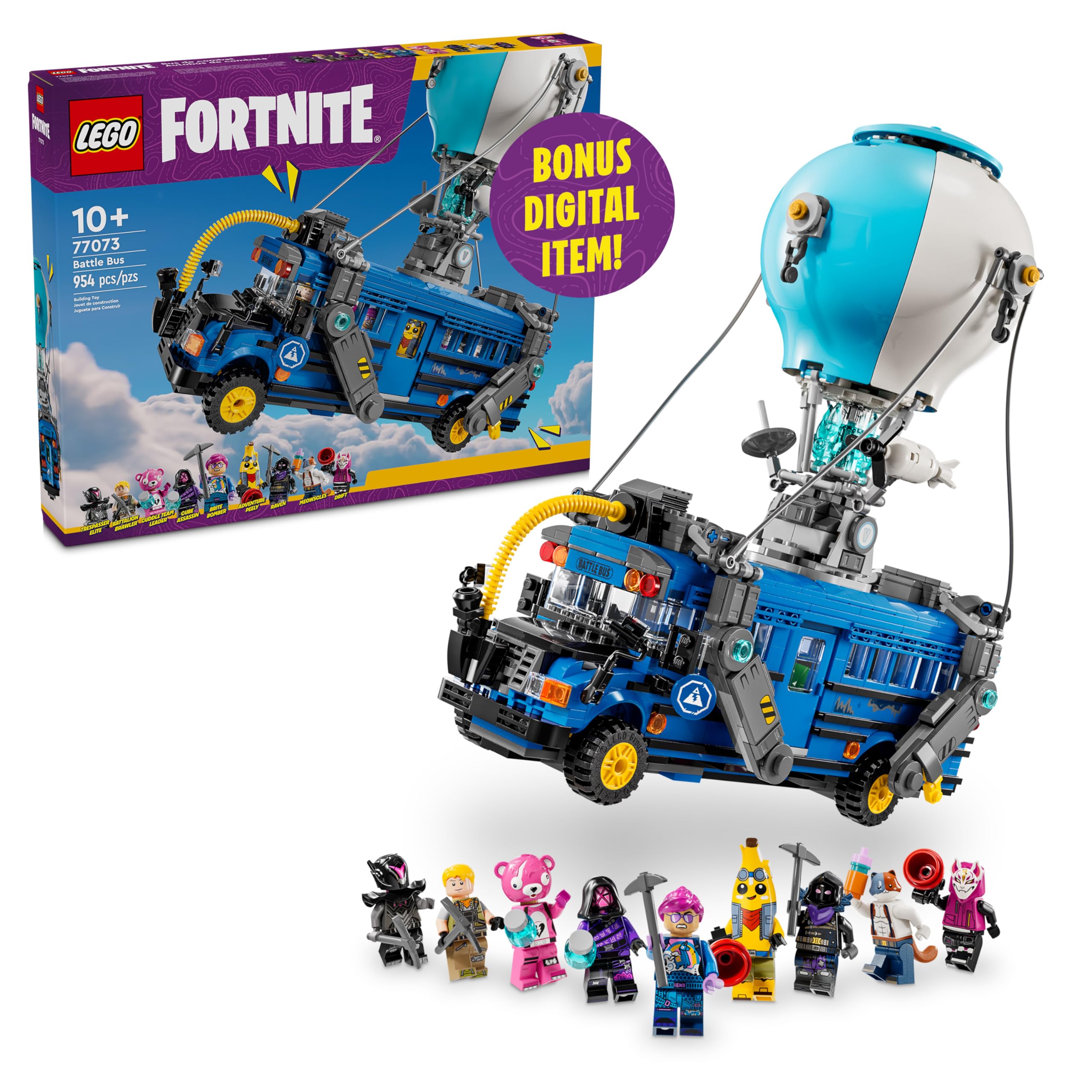 LEGO Fortnite Battle Bus – Collectible Toy Set with 9 Minifigures & Accessories