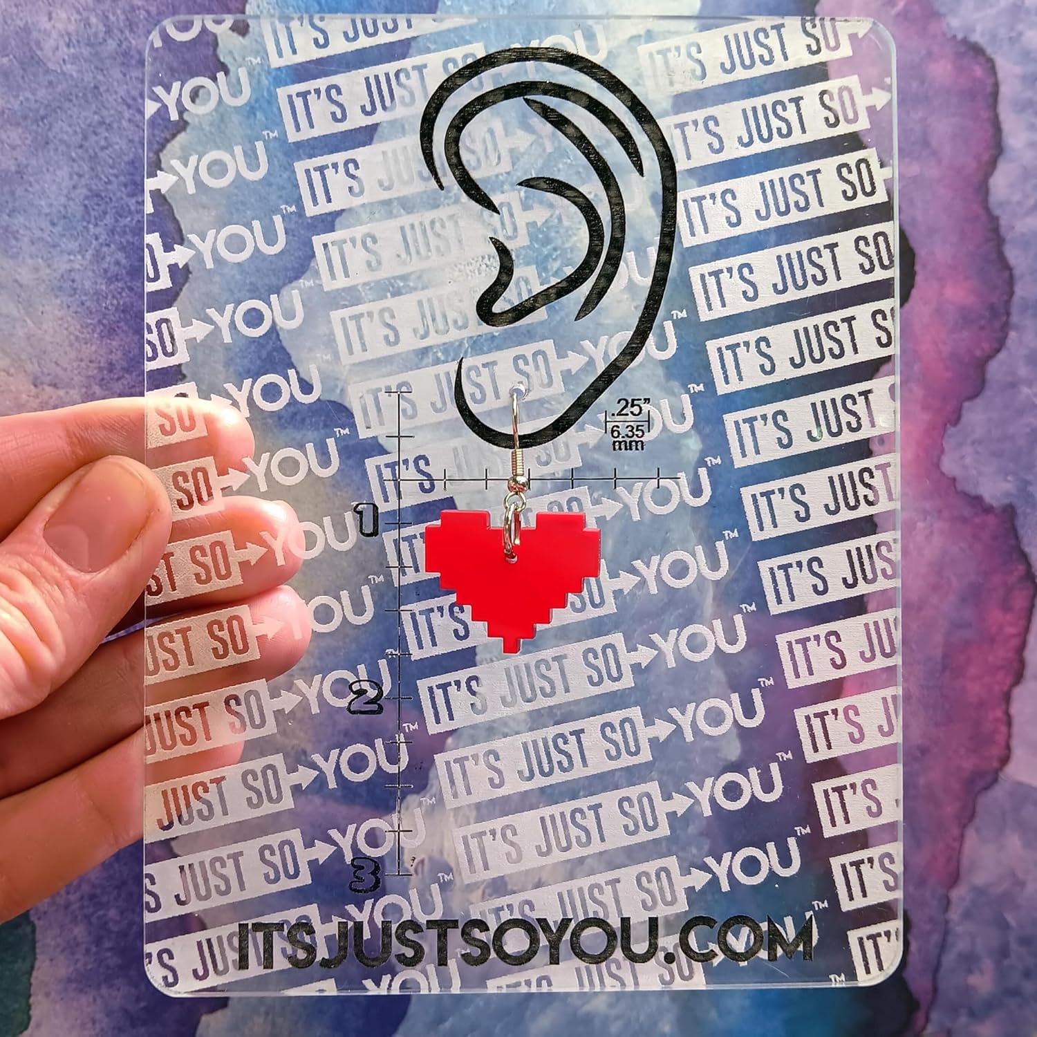 8 Bit Pixel Earrings - Handmade Red Gamer Heart Hypoallergenic Nickel Free Jewelry