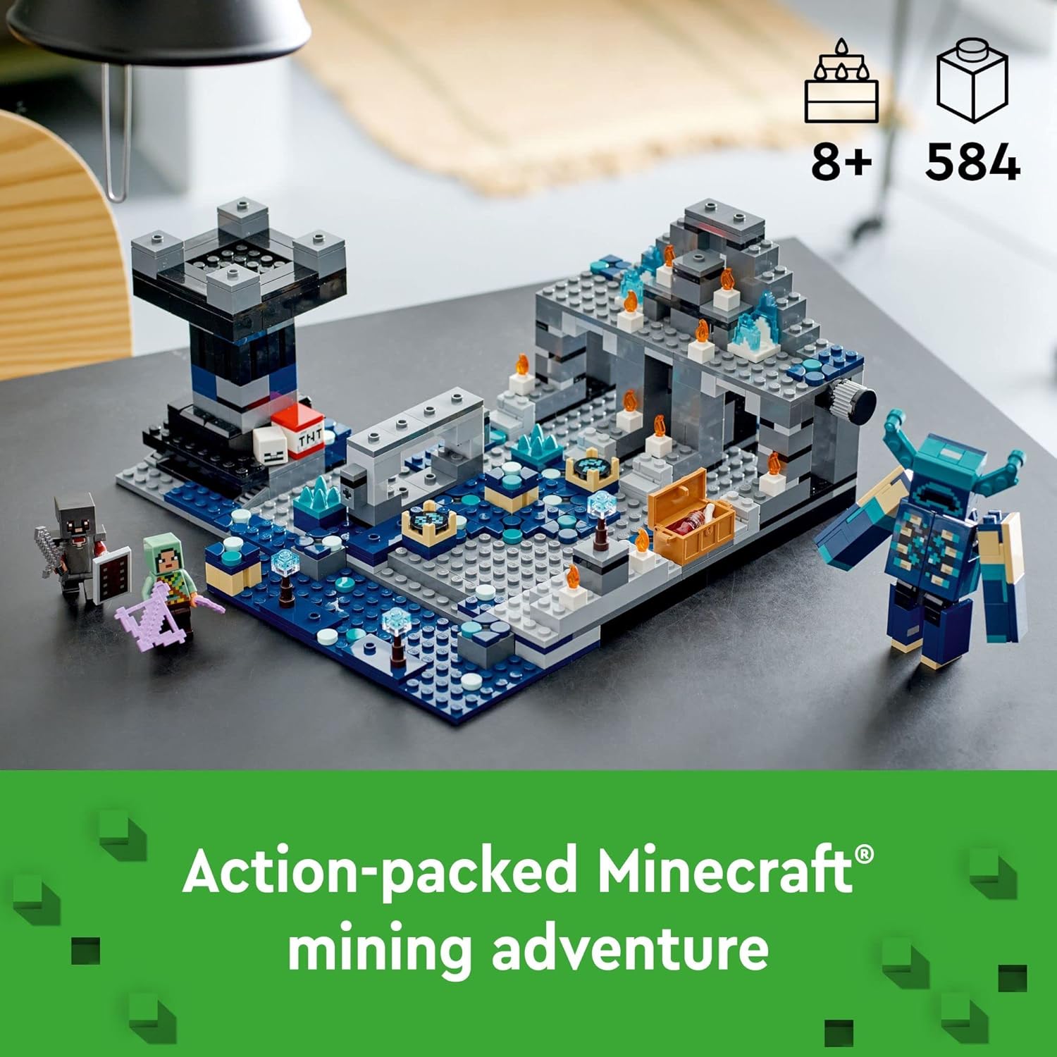 LEGO Minecraft Battle Set - Deep Dark Ancient City with Warden Figure & Exploding Tower