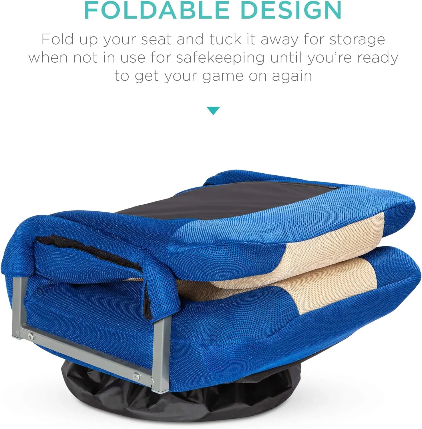 Best Choice Products Swivel Gaming Chair 360 Degree Multipurpose Floor Chair Rocker for TV, Reading, Playing Video Games w/Lumbar Support, Armrest Handles, Adjustable Backrest - Black/Red