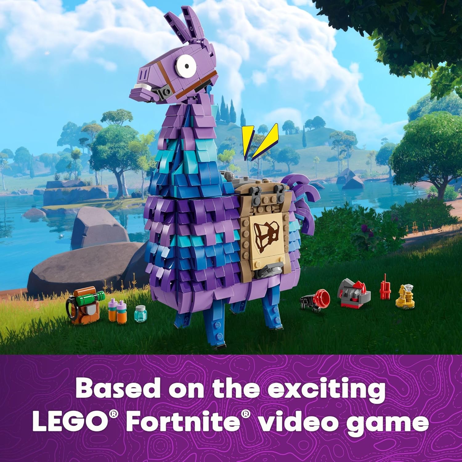 LEGO Fortnite Supply Llama – Buildable Fortnite Llama Toy | Collectible Gaming Figure