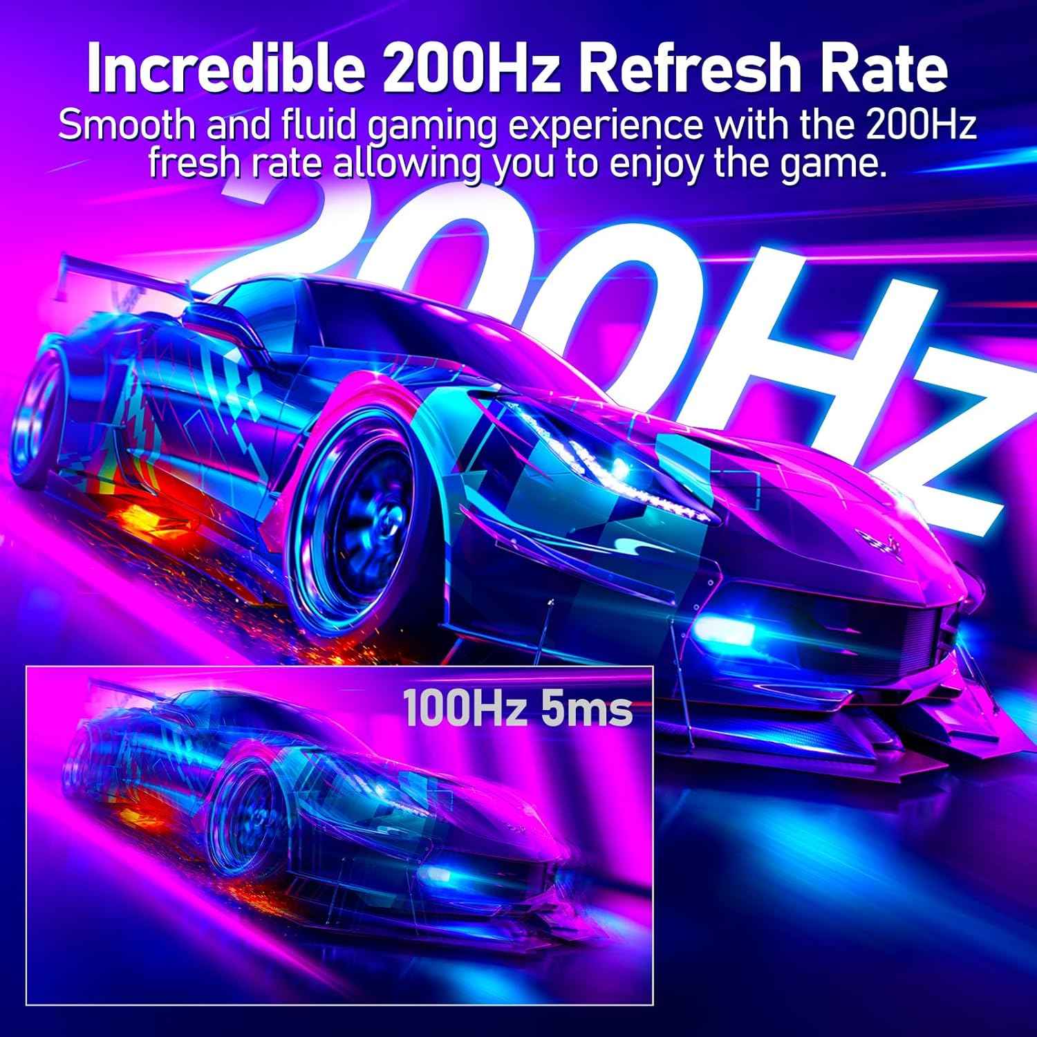 27 Inch Gaming Monitor - Curved FHD Display | 200Hz Refresh Rate | 1ms Response Time