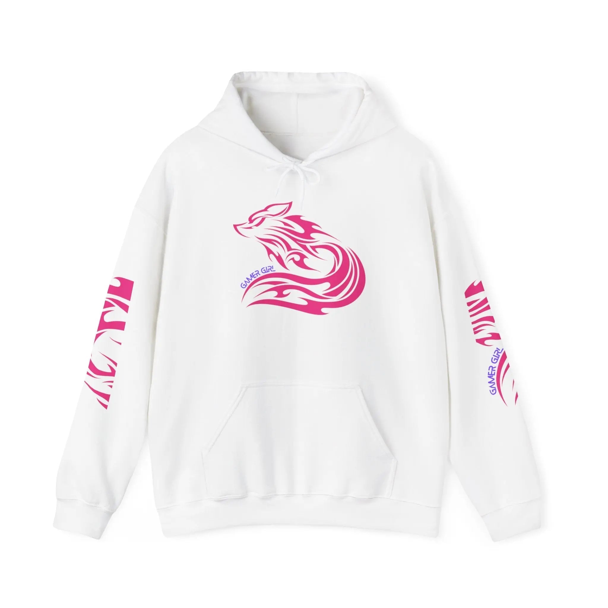 Gamer Girl Hoodie - Unisex Heavy Blend Hoodie with Printed Sleeve Sweatshirt