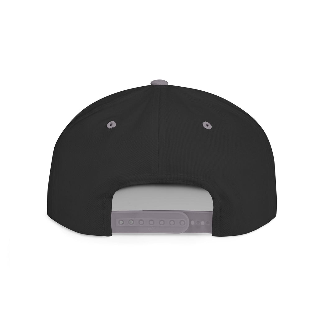 Embroidered Snapback Hat - Flat Bill Snapback With Green Undervisor | Trendy Streetwear