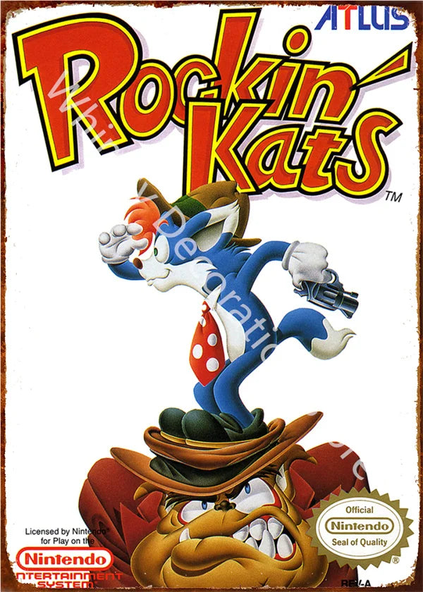 Anime Retro Video Game Metal Tin Sign - Wall Decor for Home Room