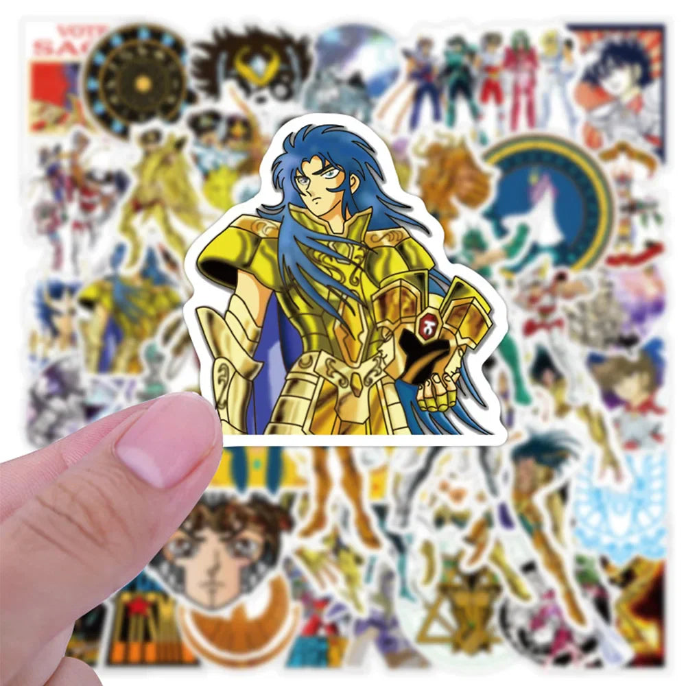 Saint Seiya Stickers - Waterproof Vinyl Anime Laptop Decals | Bronze & Gold Saints