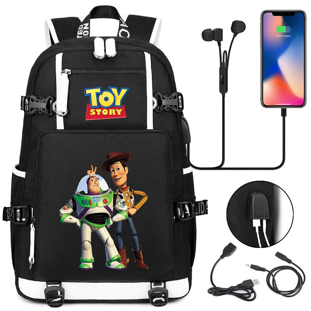 Buzz Lightyear & Woody USB Charging Backpack – To School and Beyond!