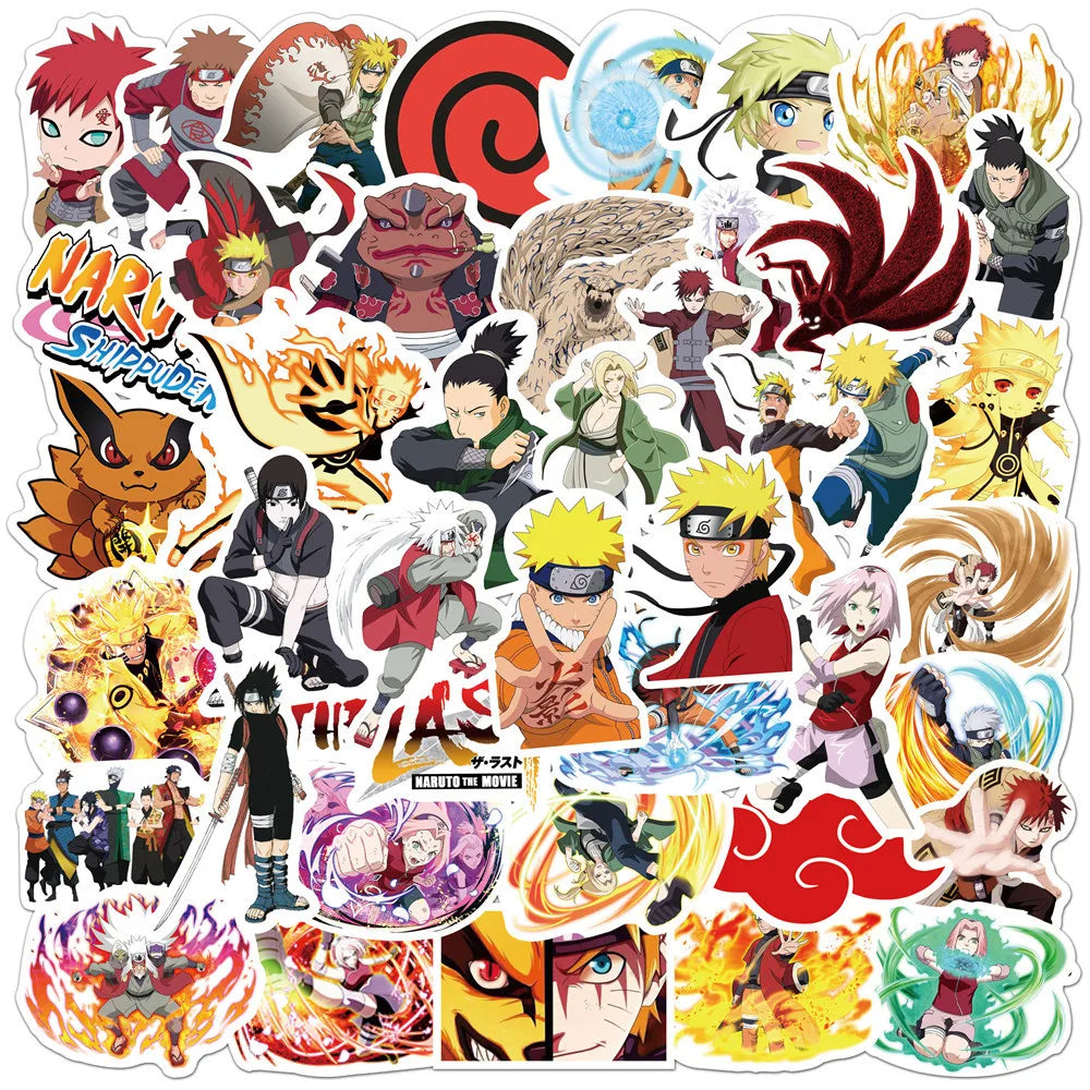 Naruto Anime Stickers – Waterproof Vinyl Decals | Durable Fade-Resistant Laptop & Skateboard Stickers