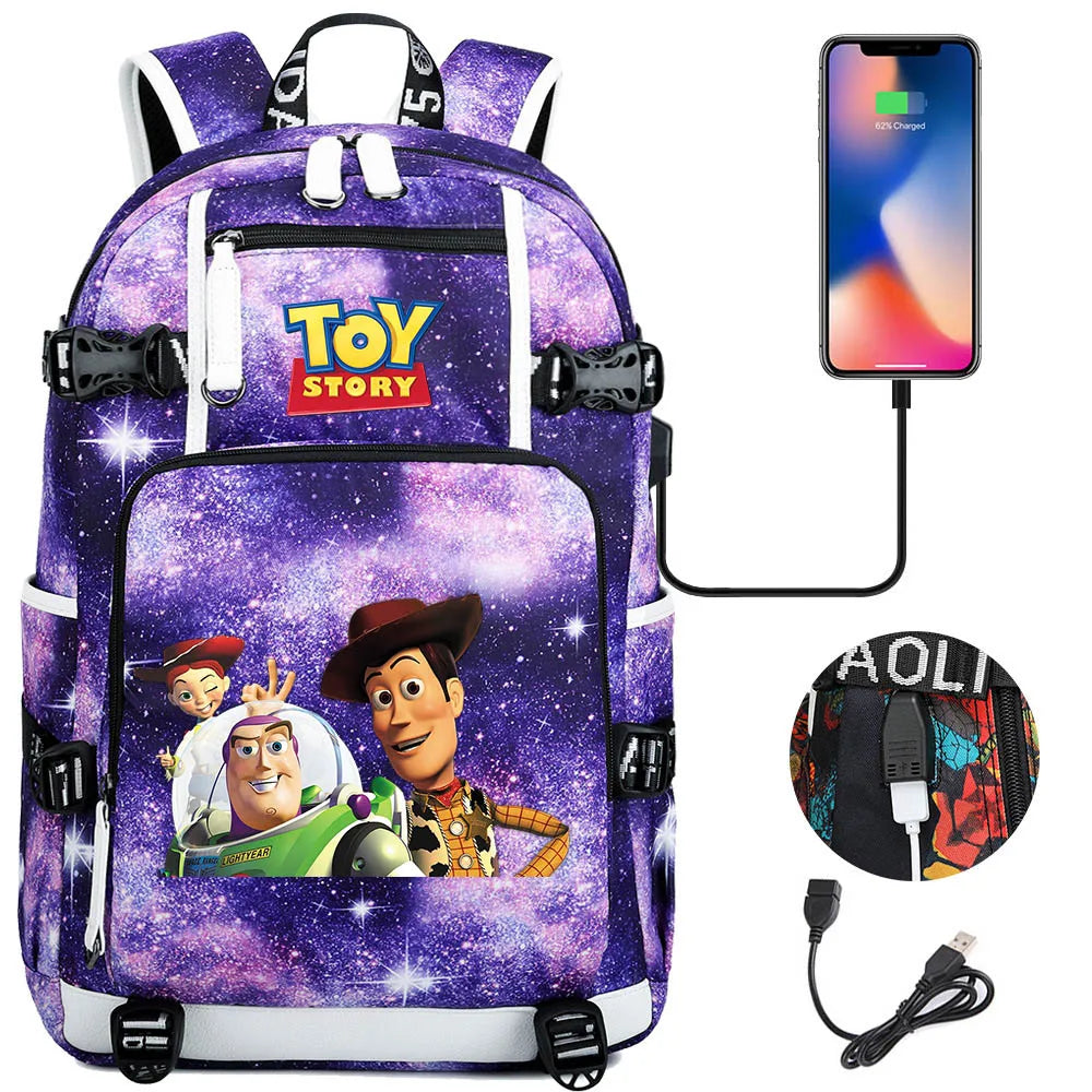 Buzz Lightyear & Woody USB Charging Backpack – To School and Beyond!