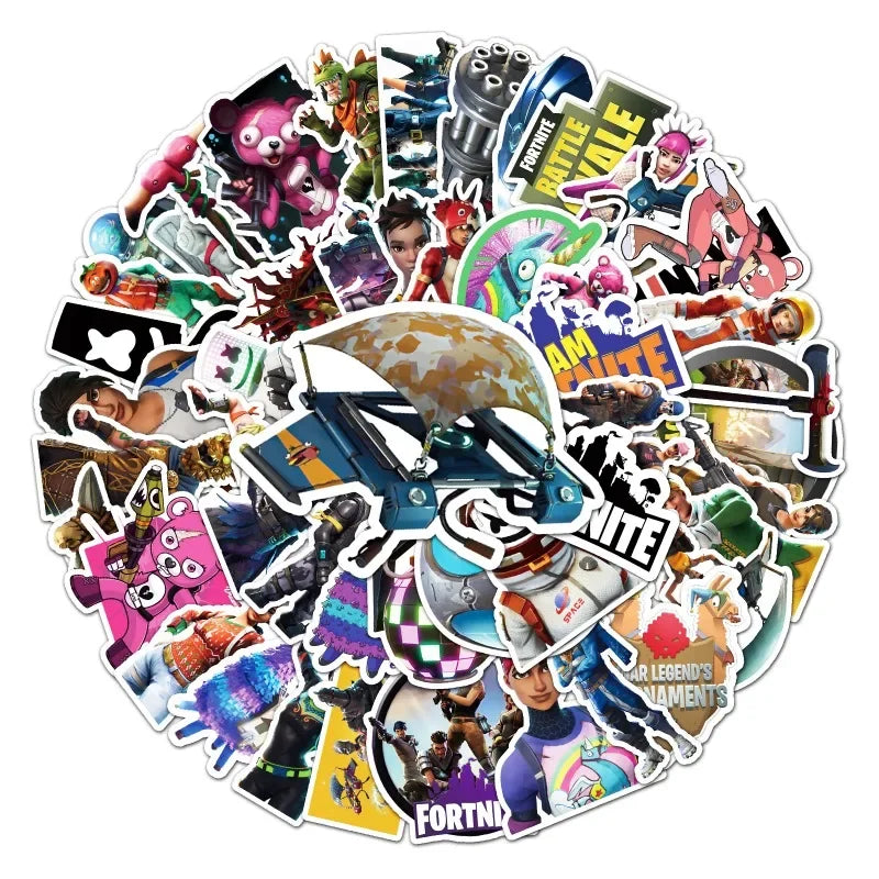 Fortnite Character Stickers - Laptop Decal Collection Featuring Waterproof Vinyl & Graffiti Art