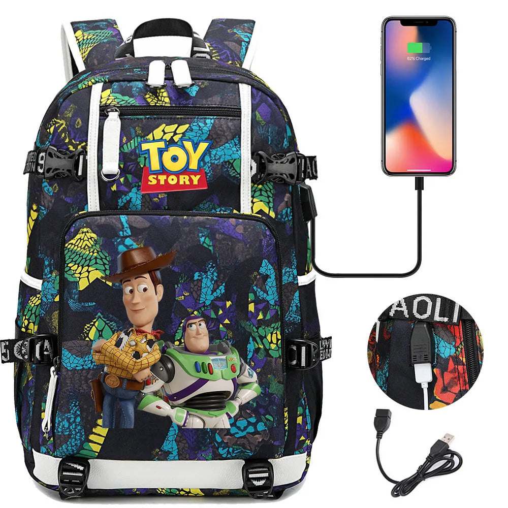 Buzz Lightyear & Woody USB Charging Backpack – To School and Beyond!