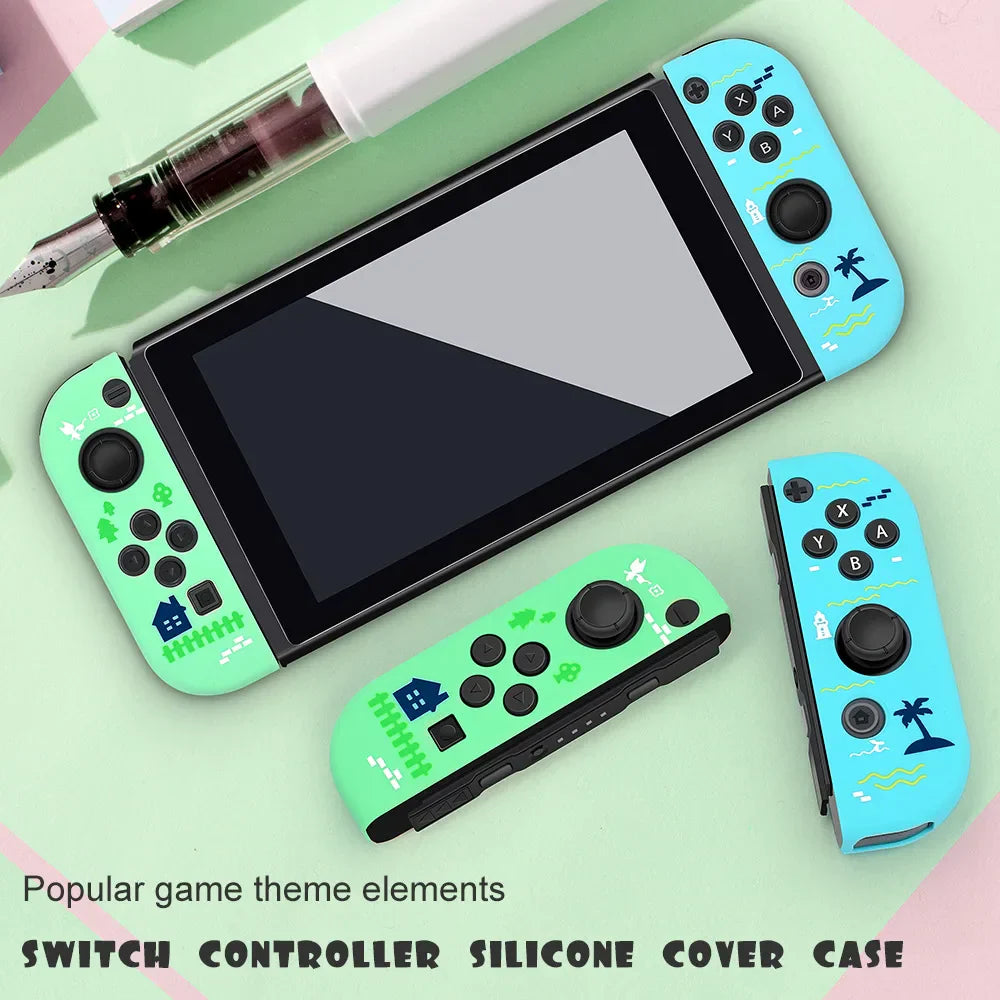 Silicone Soft Case Thumb Stick Grip Cap Joystick Protective Cover For Nintendo Switch Oled NS Joy-Con Controller Protector Skin