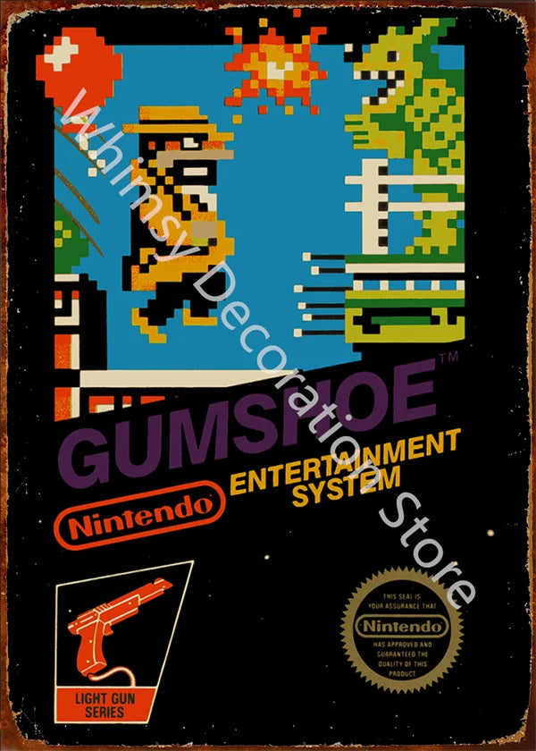 Anime Retro Video Game Metal Tin Sign - Wall Decor for Home Room