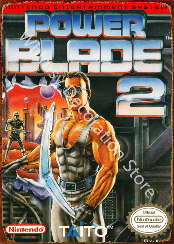 Anime Retro Video Game Metal Tin Sign - Wall Decor for Home Room