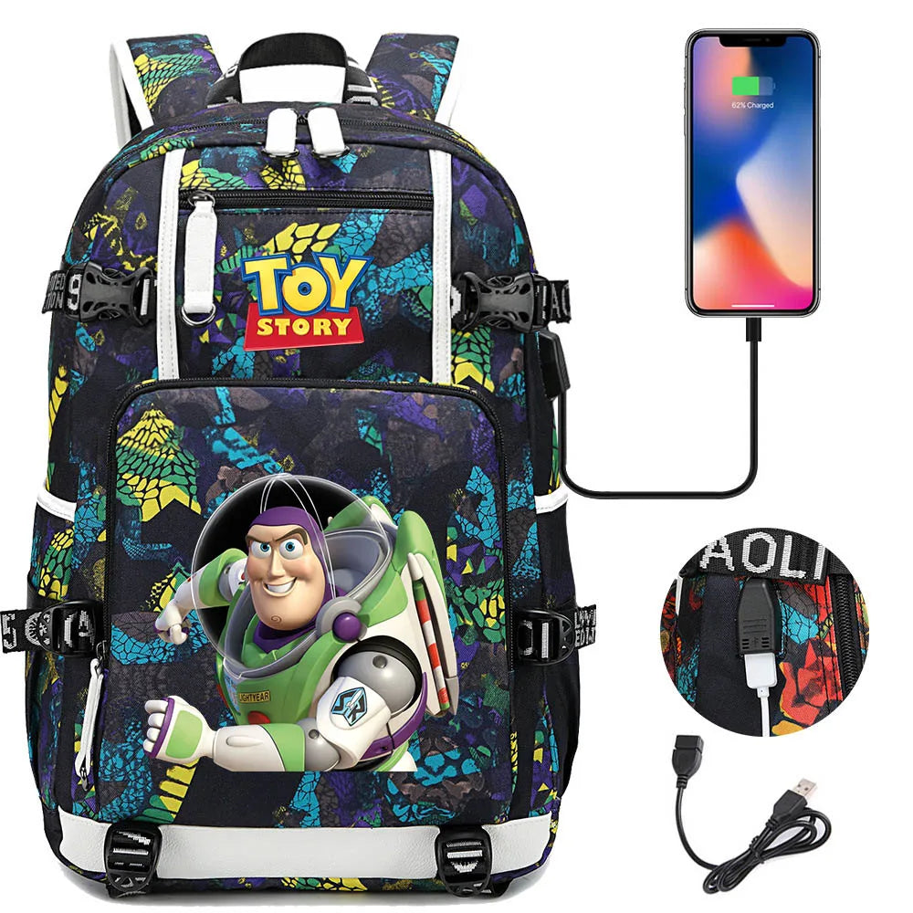 Buzz Lightyear & Woody USB Charging Backpack – To School and Beyond!
