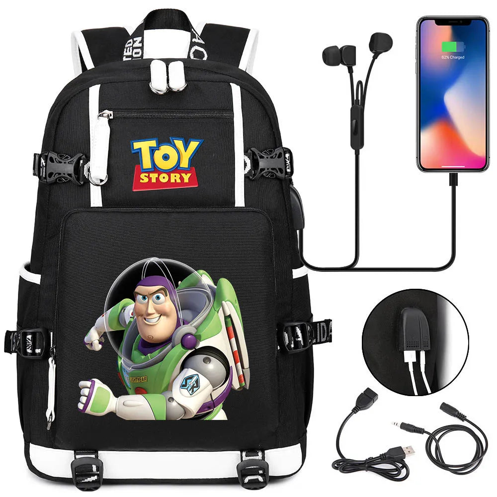 Buzz Lightyear & Woody USB Charging Backpack – To School and Beyond!