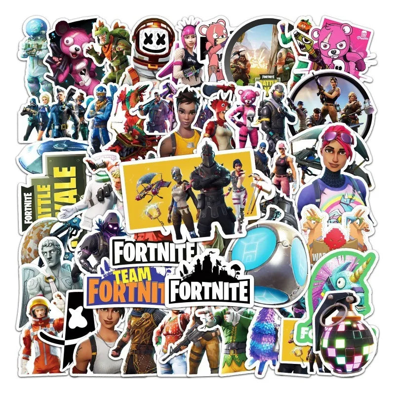Fortnite Stickers - Premium Quality Gamer Decal Set | Vibrant Laptop & Water Bottle Stickers
