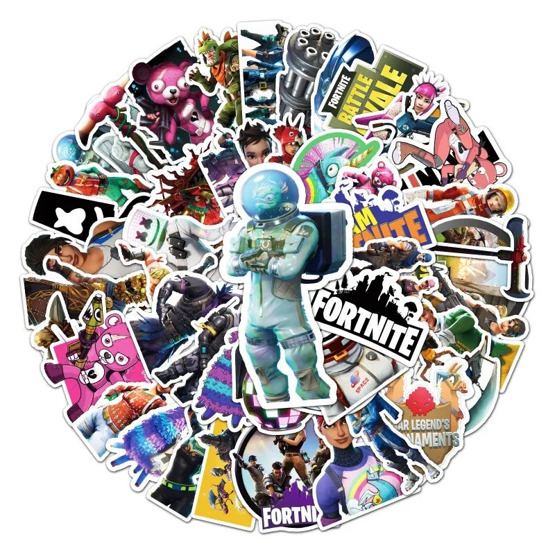 Fortnite Stickers - Premium Quality Gamer Decal Set | Vibrant Laptop & Water Bottle Stickers