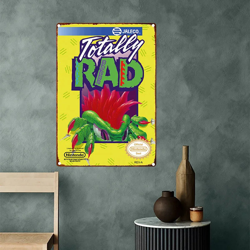 Anime Retro Video Game Metal Tin Sign - Wall Decor for Home Room