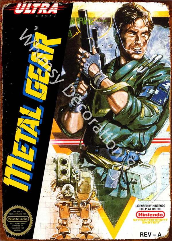 Anime Retro Video Game Metal Tin Sign - Wall Decor for Home Room