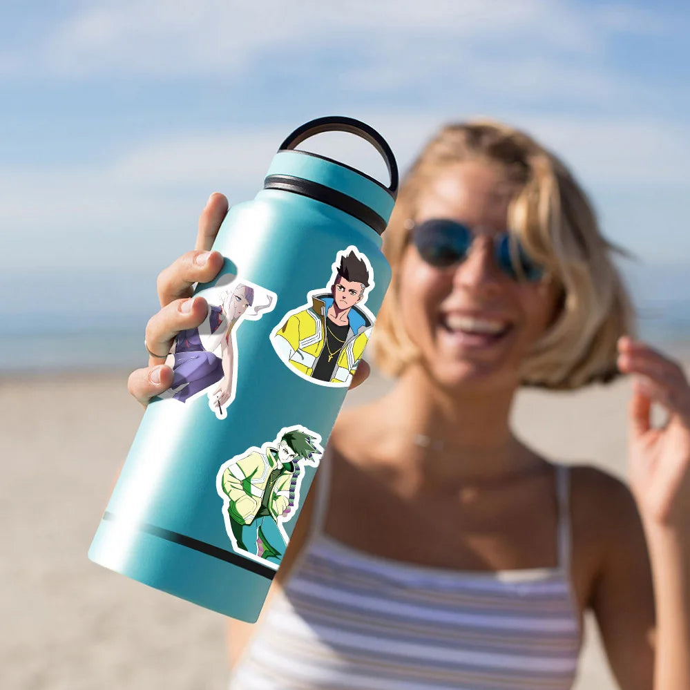 Cyberpunk Edgerunners Stickers – 60PCS Durable Vinyl Decal Set for Laptops & Water Bottles