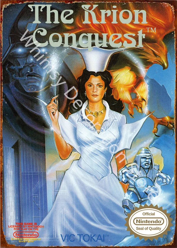 Anime Retro Video Game Metal Tin Sign - Wall Decor for Home Room