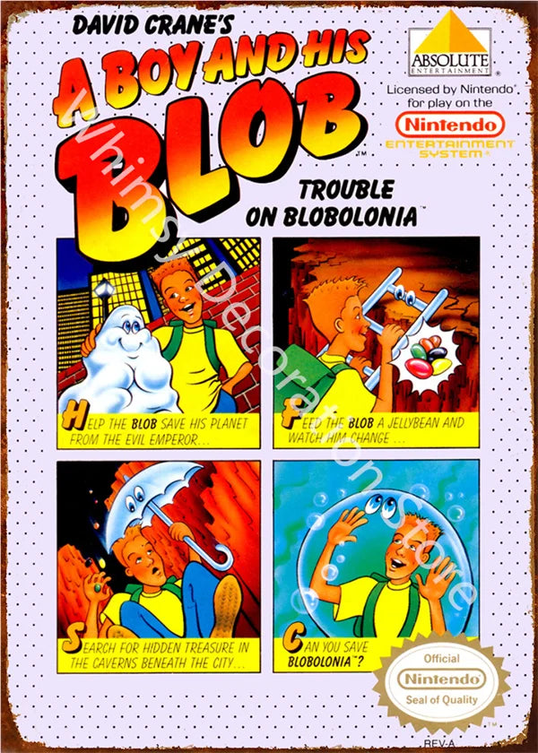 Anime Retro Video Game Metal Tin Sign - Wall Decor for Home Room