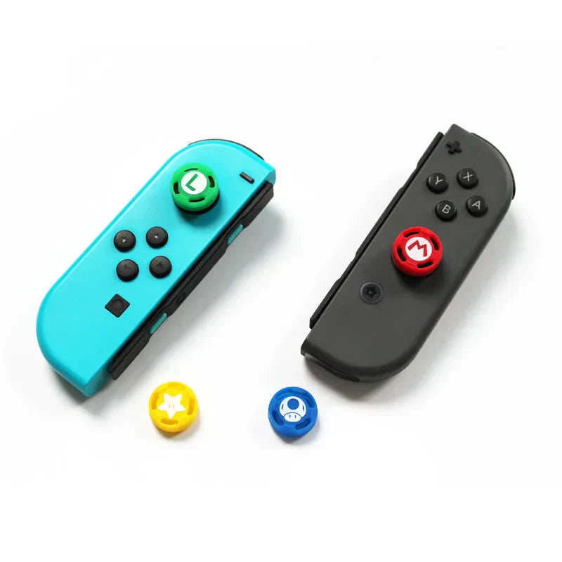 8pcs Soft Silicone Cute Cartoon Thumb Stick Grips Cap For Switch Oled Joy Con Controller NS Lite Joystick Cover Protector