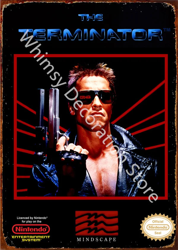 Anime Retro Video Game Metal Tin Sign - Wall Decor for Home Room