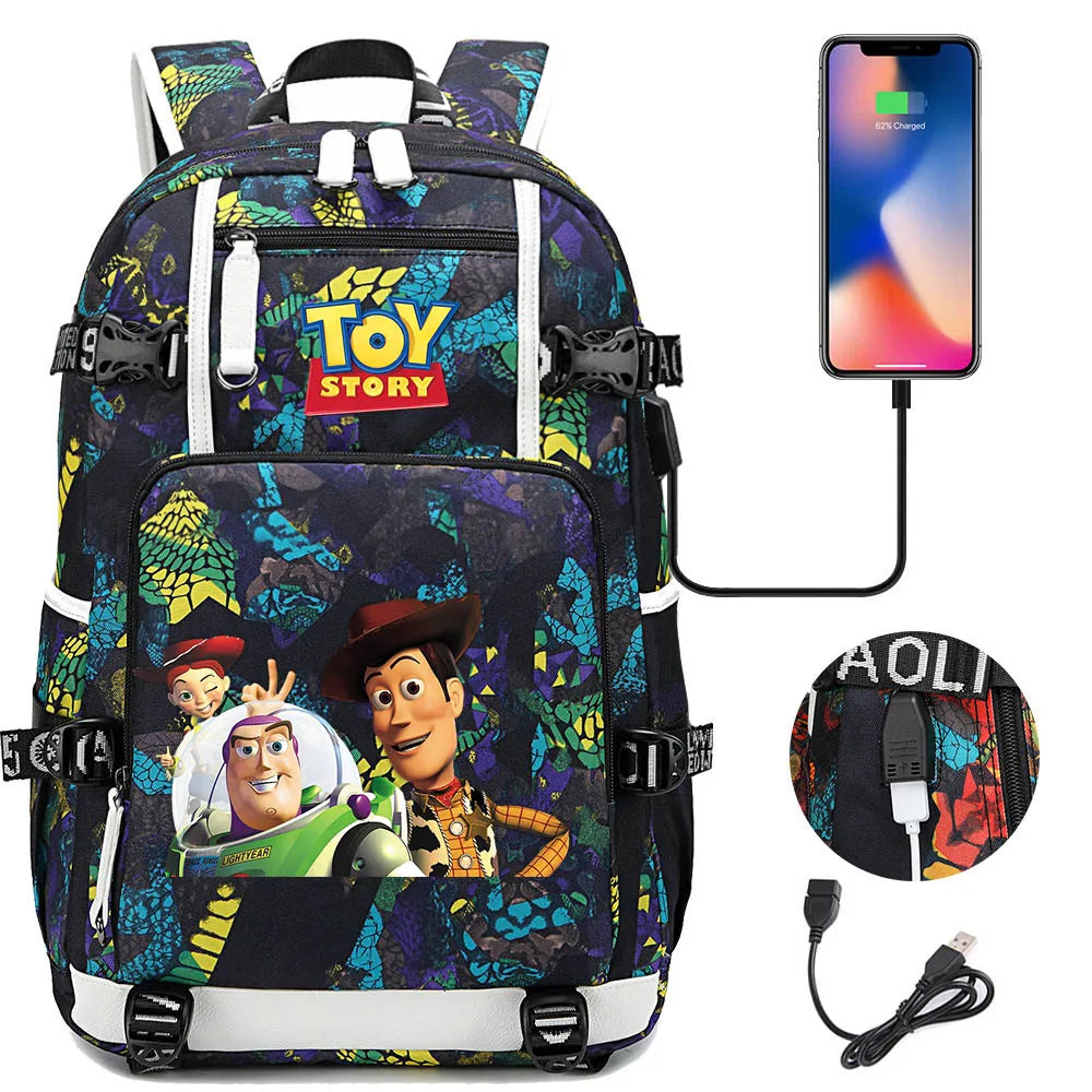 Buzz Lightyear & Woody USB Charging Backpack – To School and Beyond!