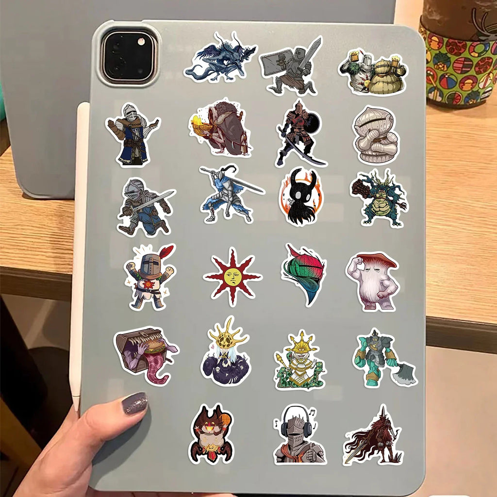 Dark Souls Stickers – 50PCS Waterproof Vinyl Decals | Durable Gaming Laptop Stickers