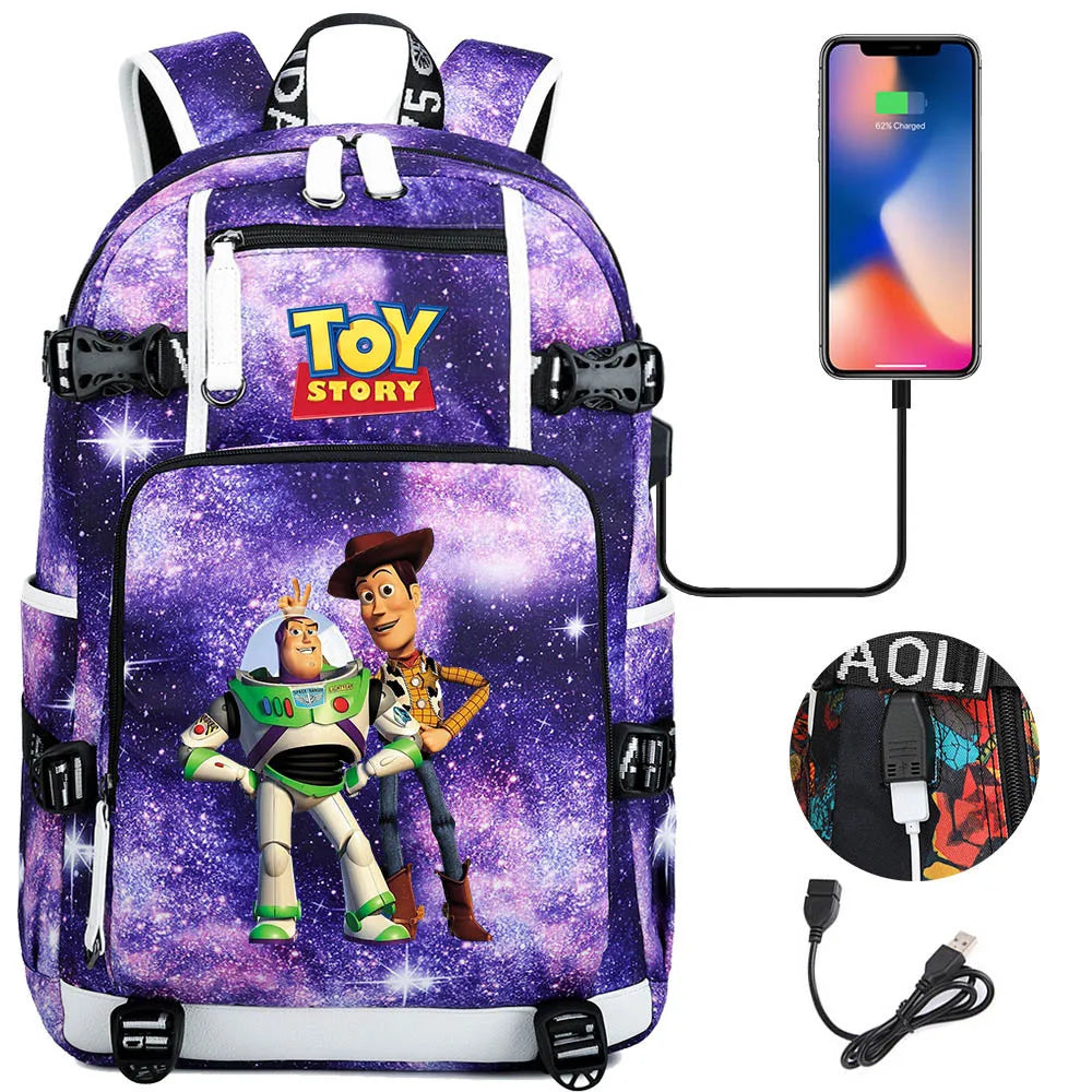 Buzz Lightyear & Woody USB Charging Backpack – To School and Beyond!