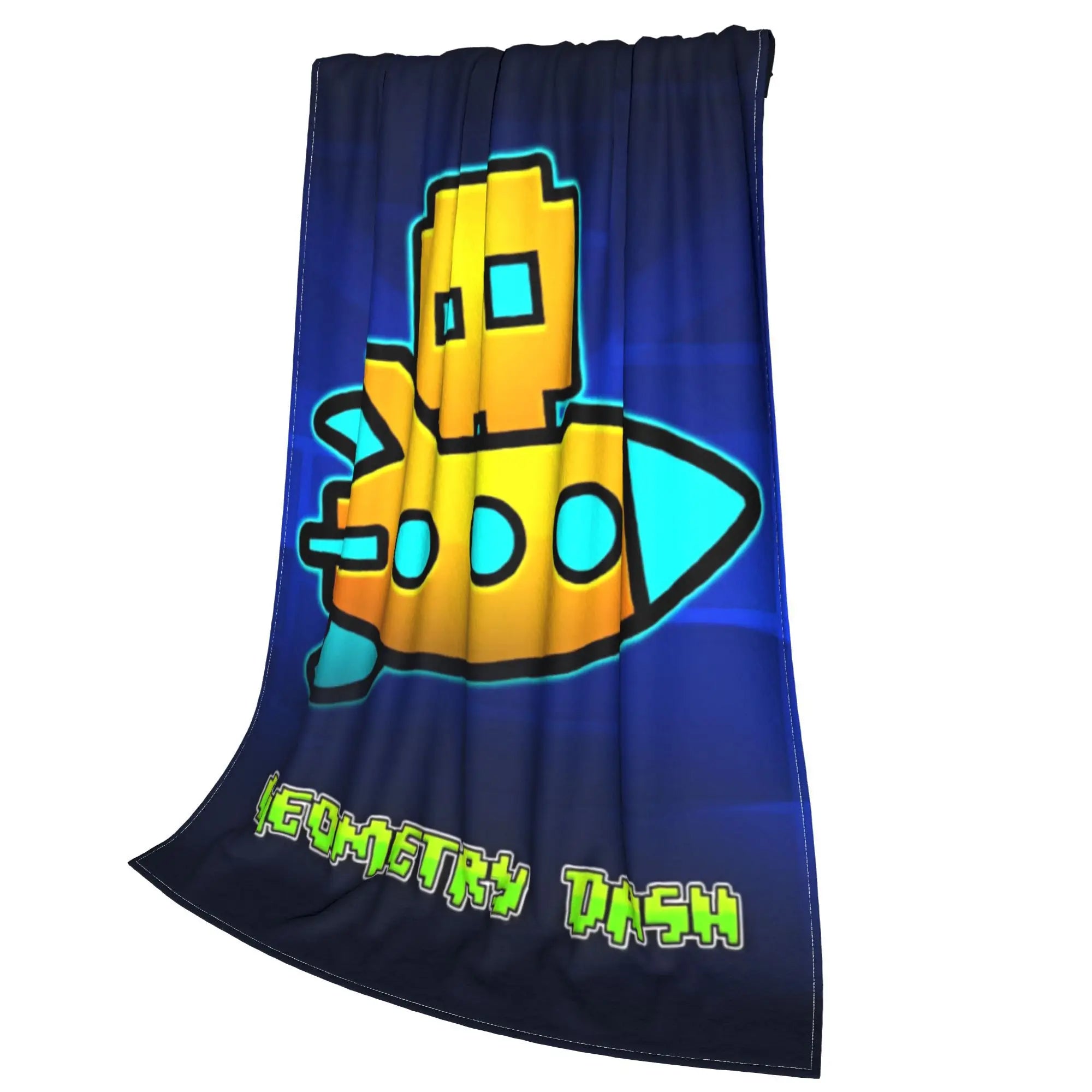 Geometry Dash Blanket - Ultra-Soft Flannel Throw for Cozy Bedroom Comfort