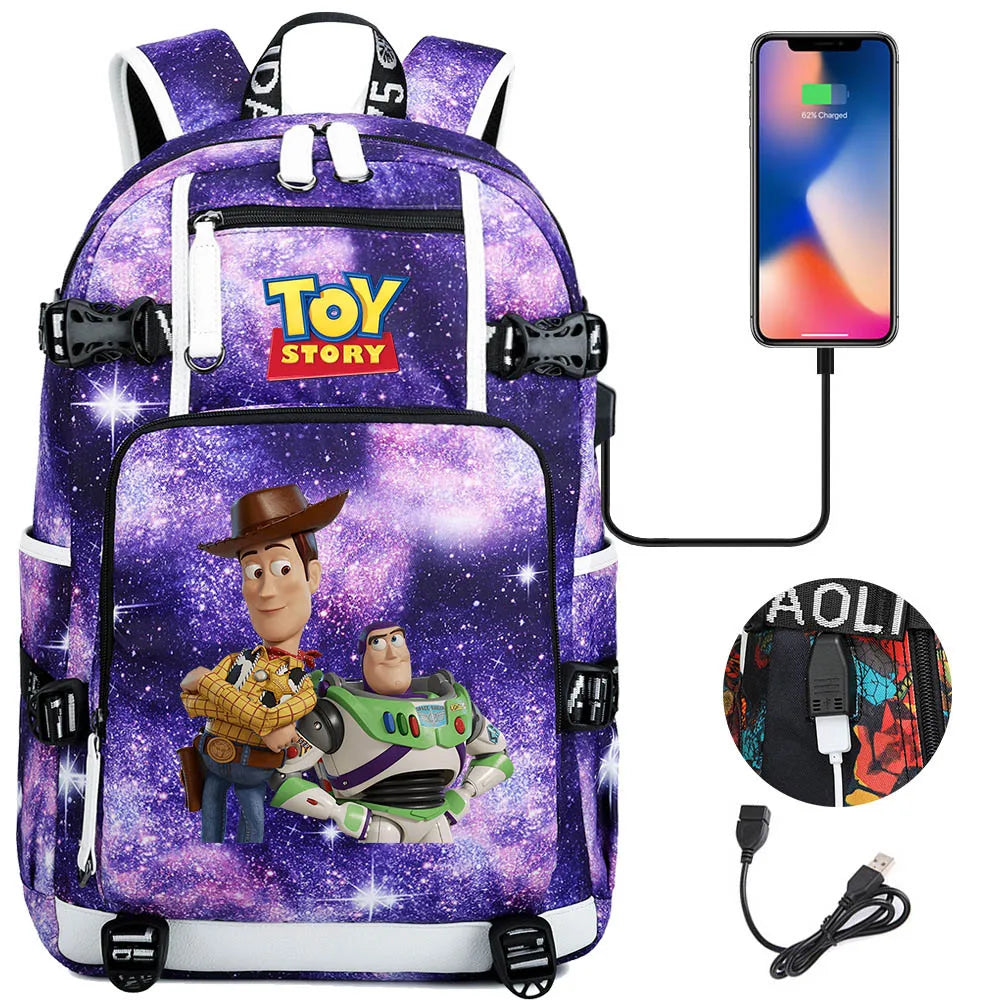 Buzz Lightyear & Woody USB Charging Backpack – To School and Beyond!