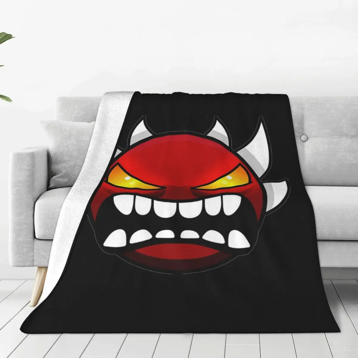 Geometry Dash Winter Throw Blanket