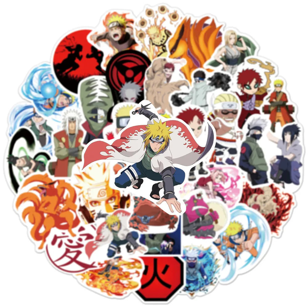 Naruto Anime Stickers – Waterproof Vinyl Decals | Durable Fade-Resistant Laptop & Skateboard Stickers