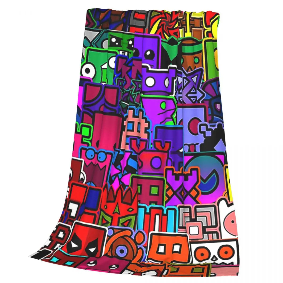 Geometry Dash Winter Throw Blanket