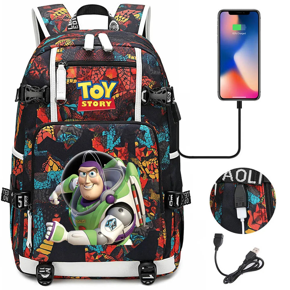 Buzz Lightyear & Woody USB Charging Backpack – To School and Beyond!
